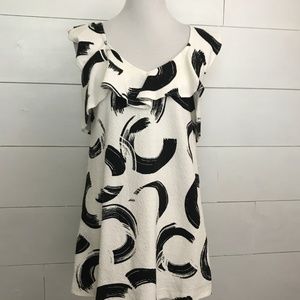 Anthropologie Deletta Ruffle Neck Top